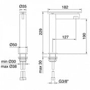 TREEMME TIME-TIME OUT MISCELATORE MONOCOMANDO LAVABO ALTO 190
