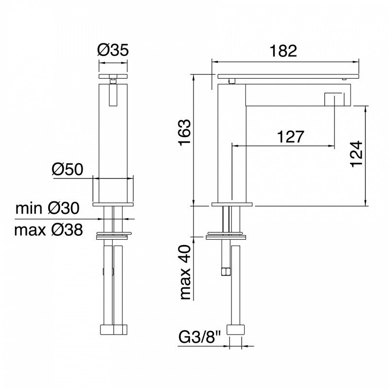 TREEMME TIME-TIME OUT MISCELATORE MONOCOMANDO LAVABO 124