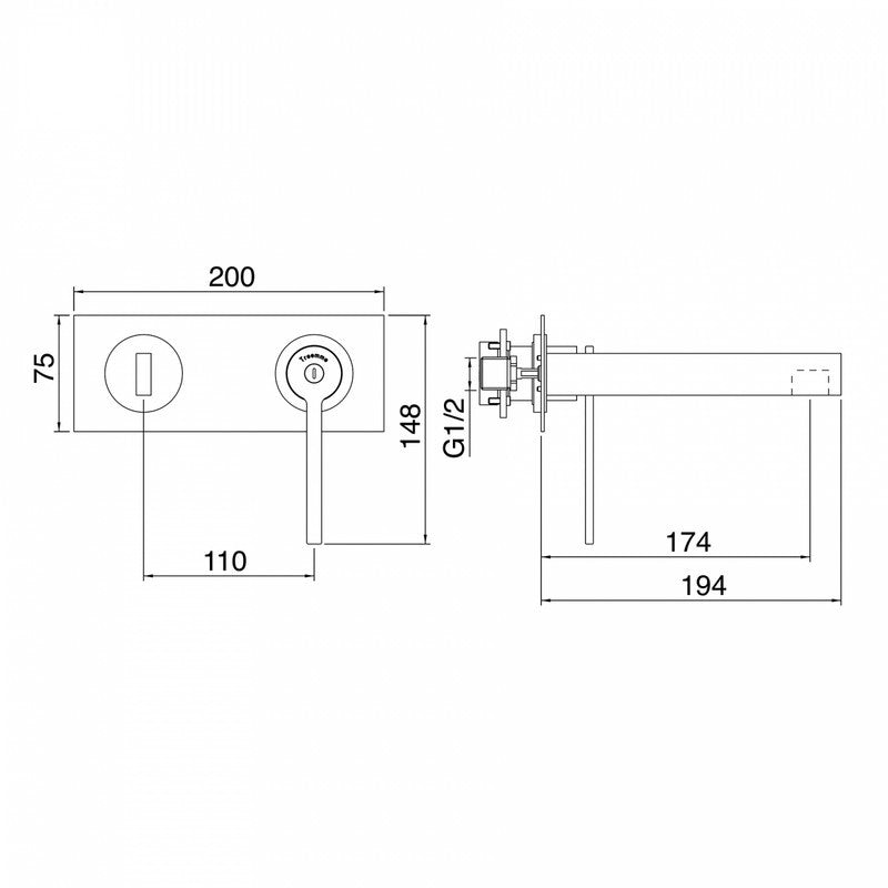 TREEMME TIME-TIME OUT MISCELATORE MONOCOMANDO LAVABO A INCASSO174