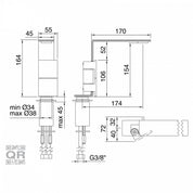 TREEMME 5MM MIX LAVABO 2 MANIGLIE 154