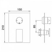 TREEMME 5MM MISCELATORE MONOCOMANDO DOCCIA CON DEVIATORE 2 USCITE