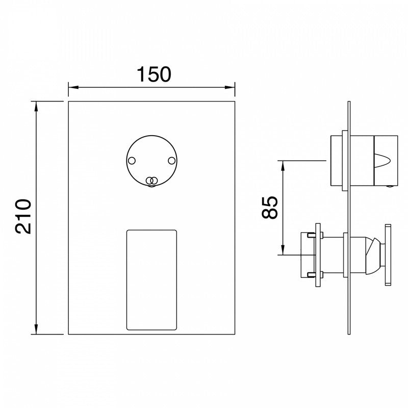 TREEMME 5MM MISCELATORE MONOCOMANDO DOCCIA CON DEVIATORE 2 USCITE