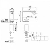 TREEMME 5MM SINGLE-LEVER BIDET MIXER 94