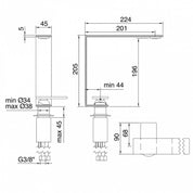 TREEMME 5MM MISCELATORE MONOCOMANDO LAVABO 196