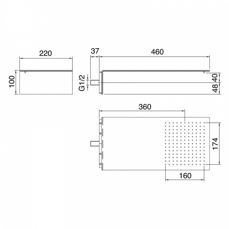 TREEMME 5MM SOFFIONE A PARETE 220