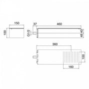 TREEMME 5MM SOFFIONE A PARETE 150