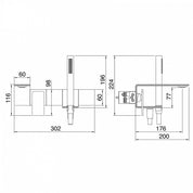 TREEMME 5MM MIX MONOCOMANDO VASCA/DOCCIA A INCASSO