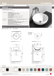 FLAMINIA APP LAVABO DA APPOGGIO 40