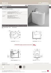 FLAMINIA ASTRA BIDET A PAVIMENTO