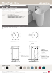 FLAMINIA MONOTWIN SLIM LAVABO FREESTANDING