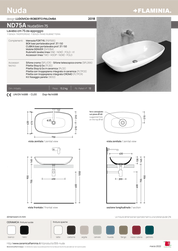 FLAMINIA NUDASLIM 75 LAVABO DA APPOGGIO