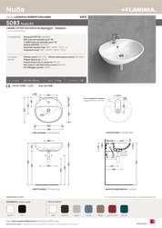 FLAMINIA NUDA 60 LAVABO DA APPOGGIO-SOSPESO
