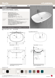 FLAMINIA NUDA 85 LAVABO DA APPOGGIO-SOSPESO