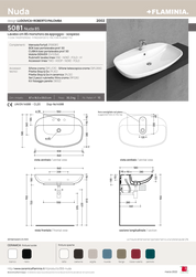 FLAMINIA NUDA 85 LAVABO DA APPOGGIO-SOSPESO