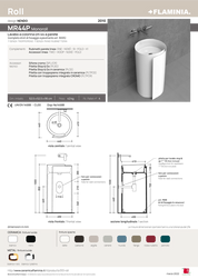 FLAMINIA MONOROLL LAVABO FREESTANDING A PARETE