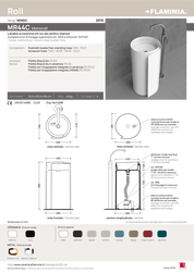 FLAMINIA MONOROLL LAVABO FREESTANDING