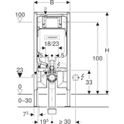 GEBERIT MODULO DUOFIX PER VASO SOSPESO CON CASSETTA DI RISCIACQUO DA INCASSO SIGMA 8 cm