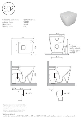 SDR QUADRA VASO A TERRA S/C VERTIGO