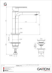 GATTONI RUBINETTERIA H2OMIX 7000 MIX LAVABO MONOCOMANDO CON PILETTA