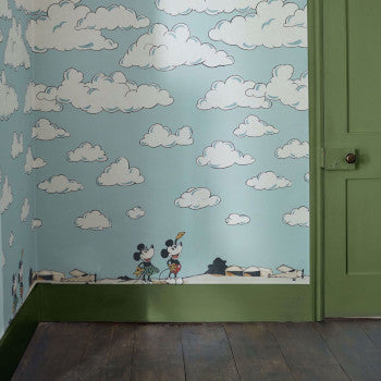 SANDERSON CARTA DA PARATI MICKEY IN THE CLOUDS SEA SALT