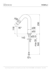 NOBILI RUBINETTERIE SOLE MIX LAVABO MONOCOMANDO SENZA SCARICO